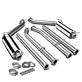 DNA MOTORING CBE-DC14V6 Cat Back Exhaust System [Compatible with 11-14 Dodge Charger 3.6L V6]