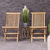 PARFAIT POUR L'ÉTÉ DANS LE JARDIN : Ajoutez une touche de luxe à votre jardin avec cette paire de chaises en teck Charles Bentley. Ces chaises en bois allient à la perfection confort, style et fonctionnalité, ce qui en fait un complément idéal pour tout espace extérieur et un élément charmant pour se détendre pendant les journées d'été paresseuses.