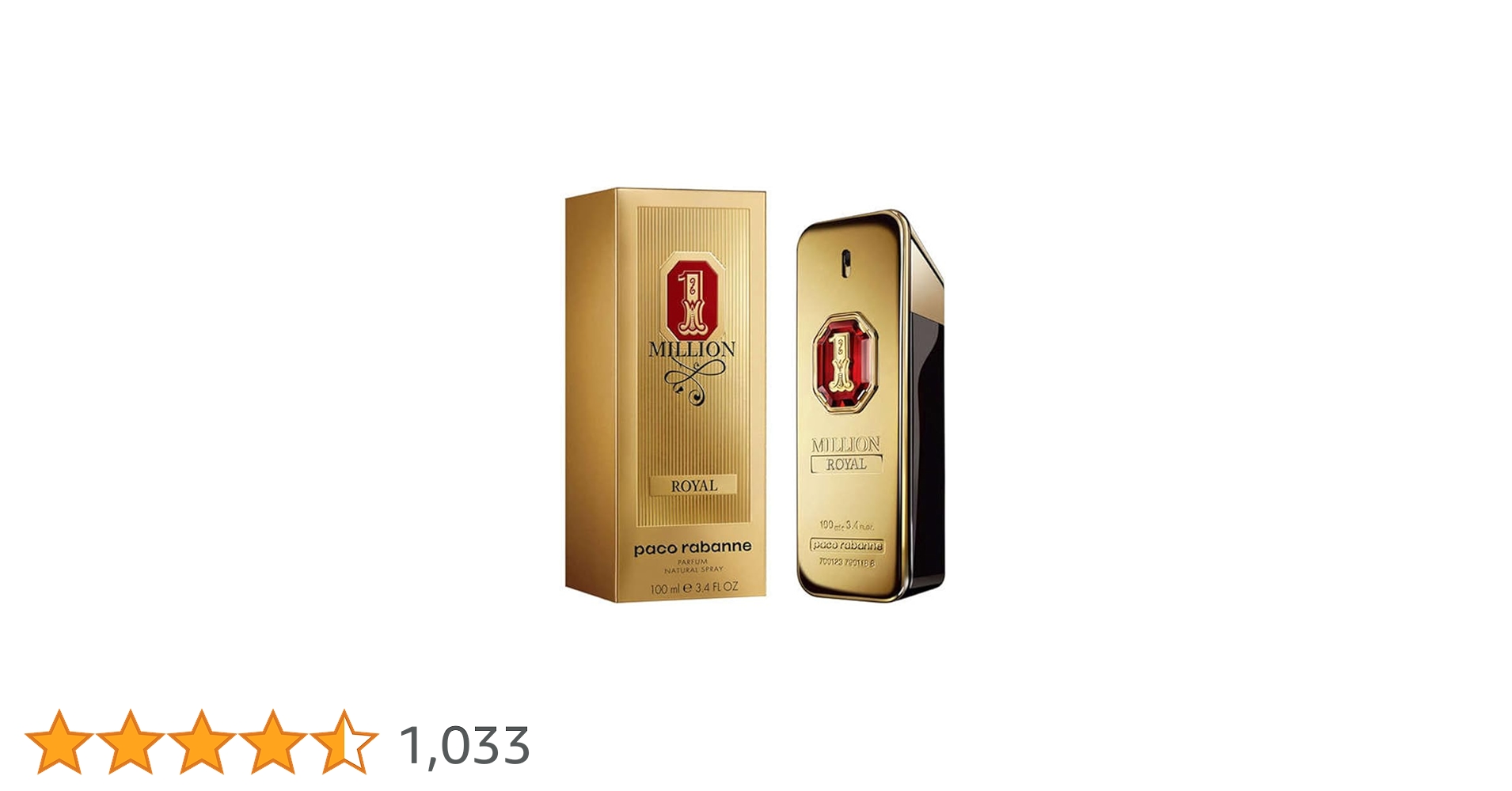 パコラバンヌ ワンミリオン パルファム 100ml 1MILLIONPARFUM Amazon | Paco Rabanne 1 Million Royal Fragrance 100 ml/パコ