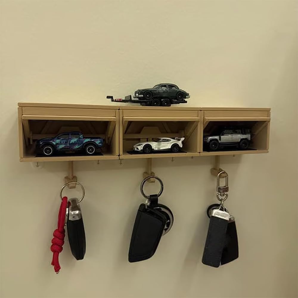 Interactive Key Holder Key Organizer Mini Cars Display Garage And Key Holder – Interactive ...