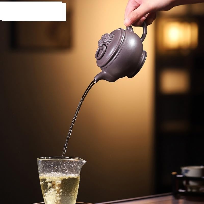 Teekanne aus Keramik, chinesisches Zisha-Teeset, handgefertigter Roherz Schlammkessel zum Brauen, japanischer Stil, traditionelles Design, perfekt für Teeliebhaber und als Geschenk