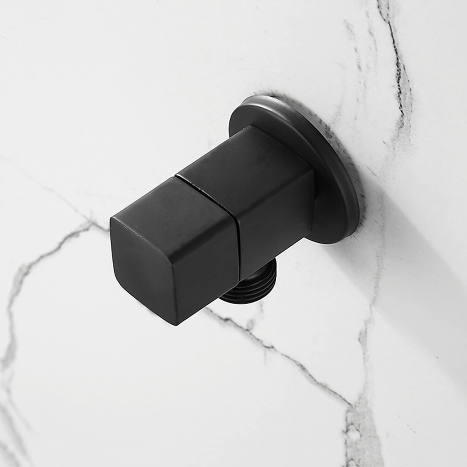 Vanne d'eau noire 1/2 robinet arrêt laiton salle de bains