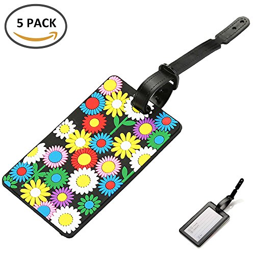 FlowersSea Etiquetas de Equipaje PVC de Viaje Etiquetas de Maletas Bolsa de Avión Identificador con Dibujos Animales Coloridos (I)
