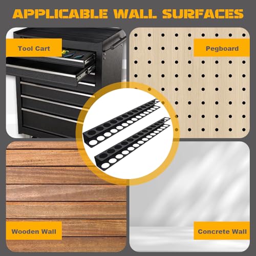 WDKXCN Zangenhalter Wandhalterung, 2 Stück 41 Cm Werkzeug Wandhalterung, 14 Löcher Schraubendreher Halter, Werkzeug Halterung Wand für Garagen, Werkstätten und Werkbänke