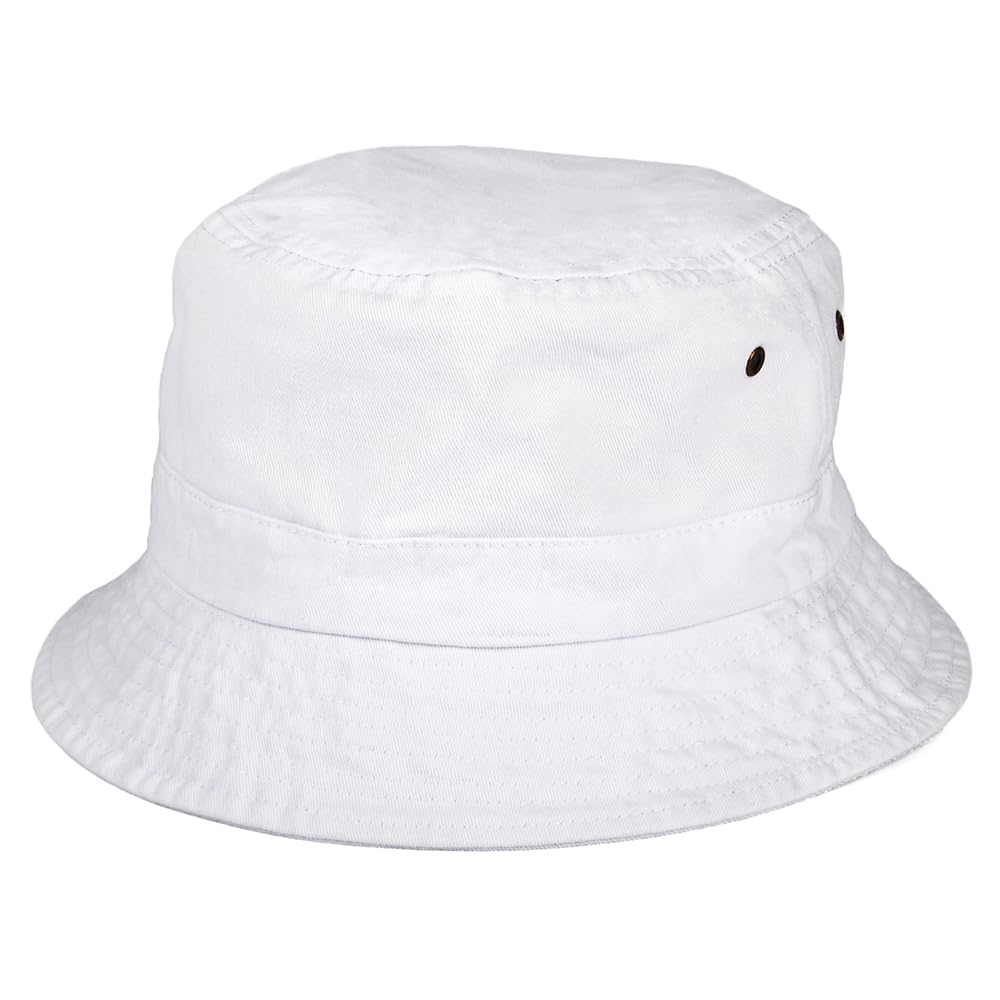 Jaxon & James Cotton Packable Bucket Hat - White - M