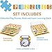 Premium Puzzles for Toddlers and Rack Set - (7 Pack) Includes 1 Learning Clock - 6 Alphabet, Numbers, Shapes, Animals, Cars, Fruits Puzzles