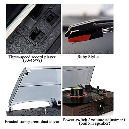 ZEDARO Tourne-Disque, Gramophone, Tourne-Disque Tourne-Disque sans Fil Portable LP phonographe 3 Vitesses Courroie… - Les Beatles, Paul McCartney, John Lennon, RIngo Starr, George Harrison ZEDARO Tourne-Disque, Gramophone, Tourne-Disque Tourne-Disque sans Fil Portable LP phonographe 3 Vitesses Courroie… – Image 6
