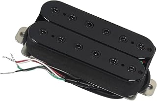 1pc 12-Adjustable Pole Pieces Humbucker Pickup Electric Guitar Pickup Black Neck Or Bridge Pickup guitar pickup set (Color : Bridge pickup)