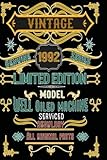 Photo Gallery funny vintage well oiled machine birthdays 1992 notebook: vintage well-oiled machine serviced regularly notebook 6x9 Photo Gallery funny vintage well oiled machine birthdays 1992 notebook: vintage well-oiled machine serviced regularly notebook 6x9