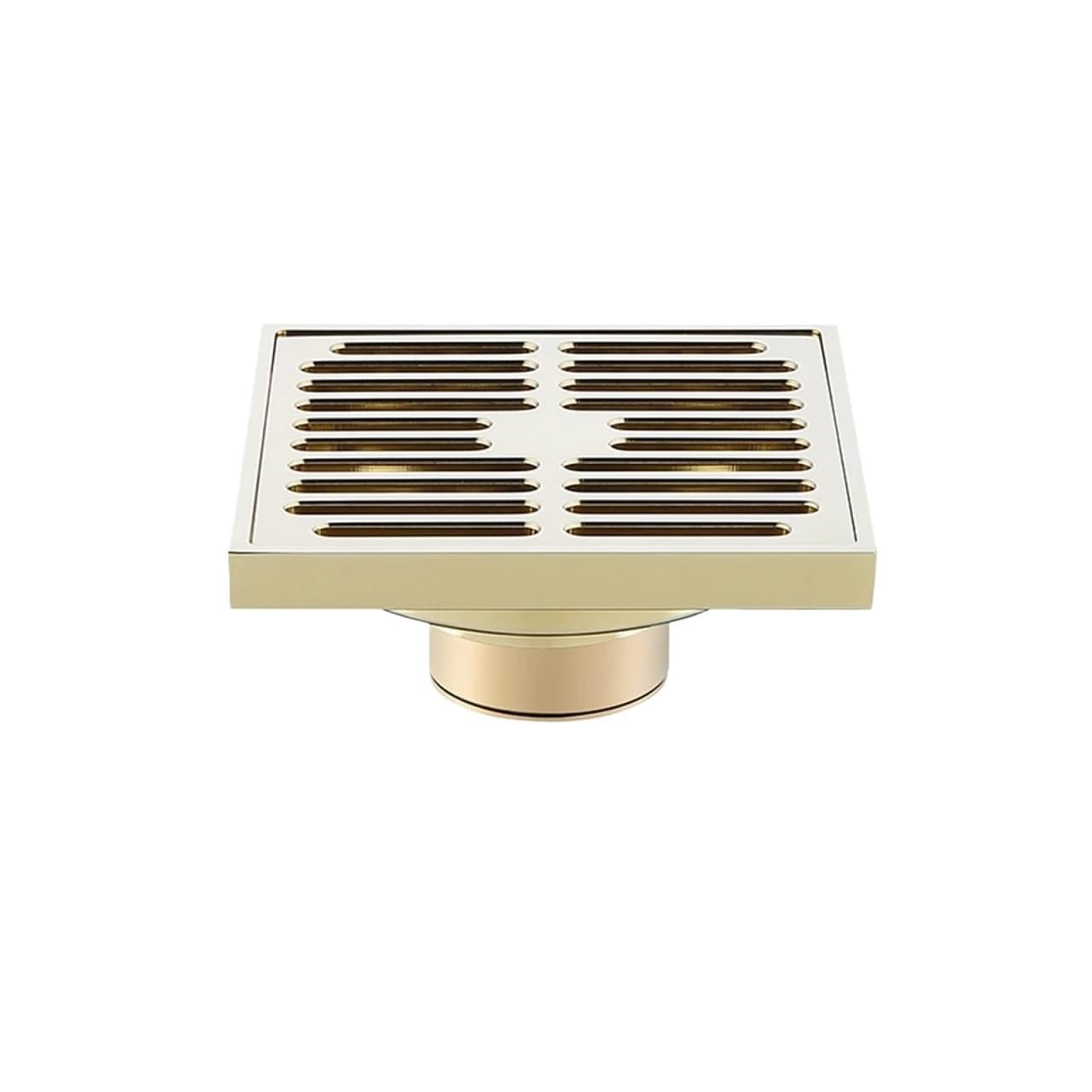 Scarico Doccia Scarichi in ottone massiccio dorato argento scarico doccia bagno filtro quadrato scarico pavimento balcone 100 * 100MM(Zirconium Gold A)