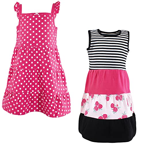 Hudson Baby Baby Girls' Cotton Dresses, Pink Black Roses, 9-12 Months #TOP29