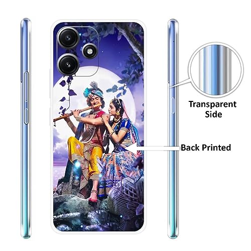 Image of Looy Mobile Cover for Xiaomi Redmi 12 5G Mobile Back Cover - Radha Krishna