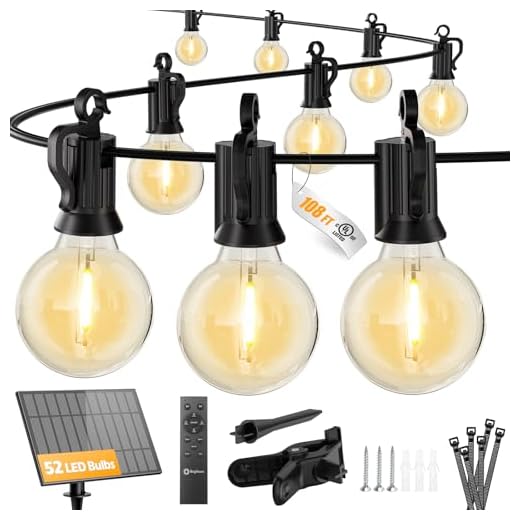 Brightown 108FT Solar String Lights