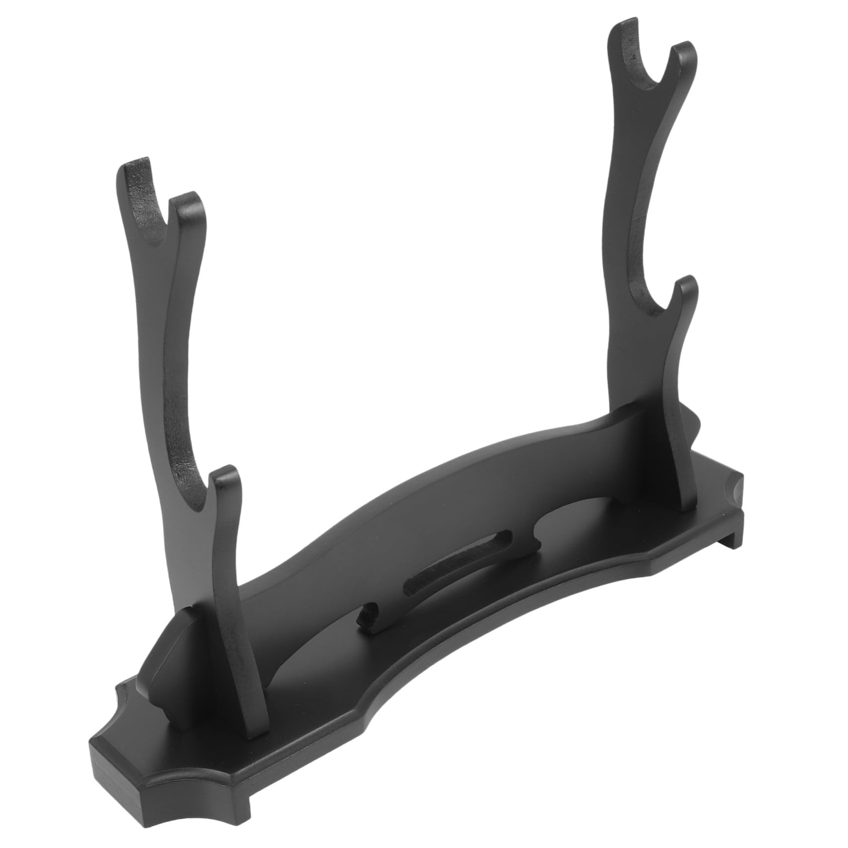 iplusmile Soporte Portacuchillas De Madera De Dos Niveles, Accesorio Hogar, Soporte Estable Para Espadas y Flautas, Base Resistente Para Exhibición, Adecuado Para Sala De Estar y Estudio