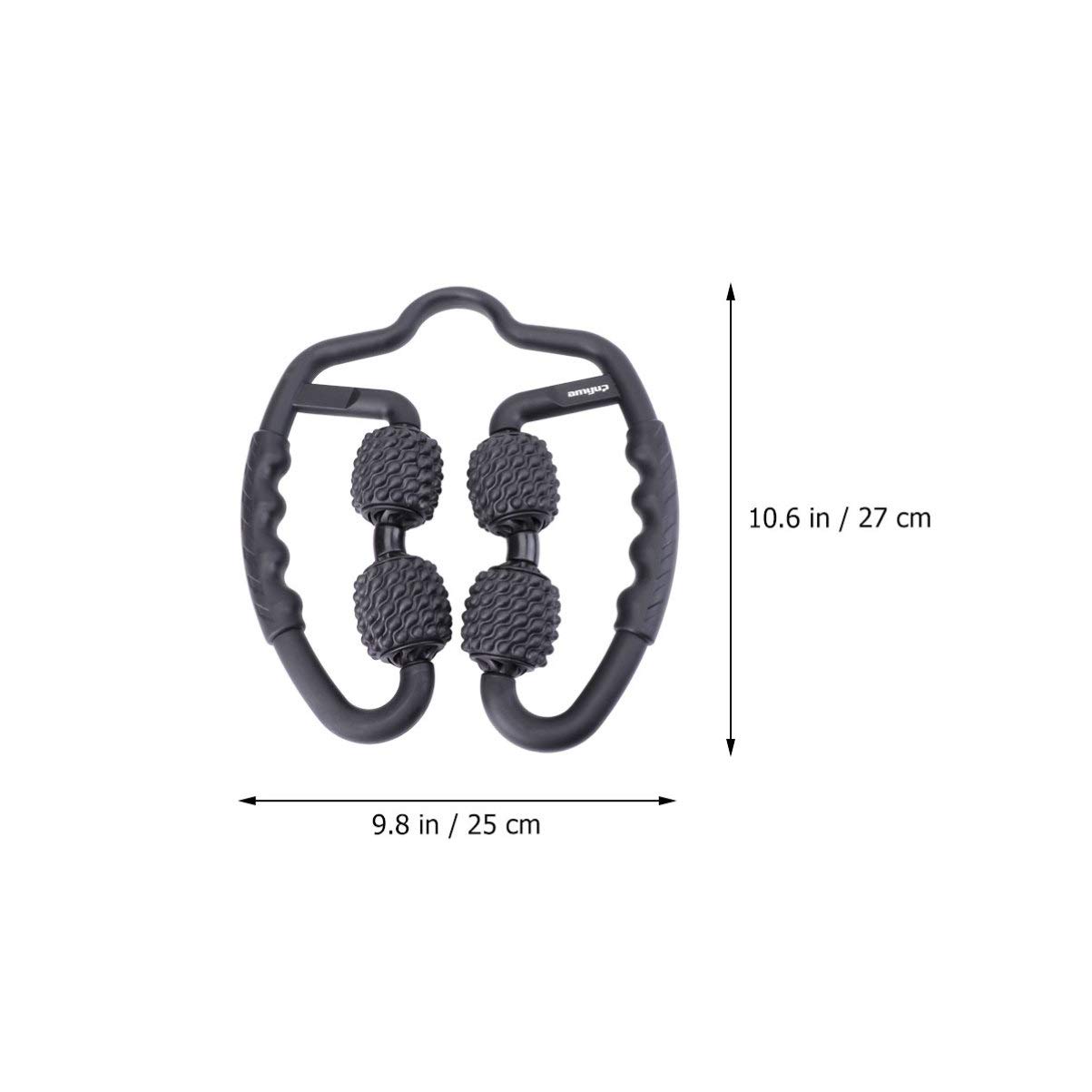 Masajeador Rodante Negro Pp Eva para Relajación Muscular | Rodillo de Fitness, Efecto Masaje, Uso Individual y Familiar, para Piernas y Brazos