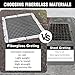 Agfabric 1x4ft Fiberglass Drain Grate 1''Thickness, Non-Slip Floors Cover, Rustless Indoor and Outdoor Drain Cover, Gray, 1pc