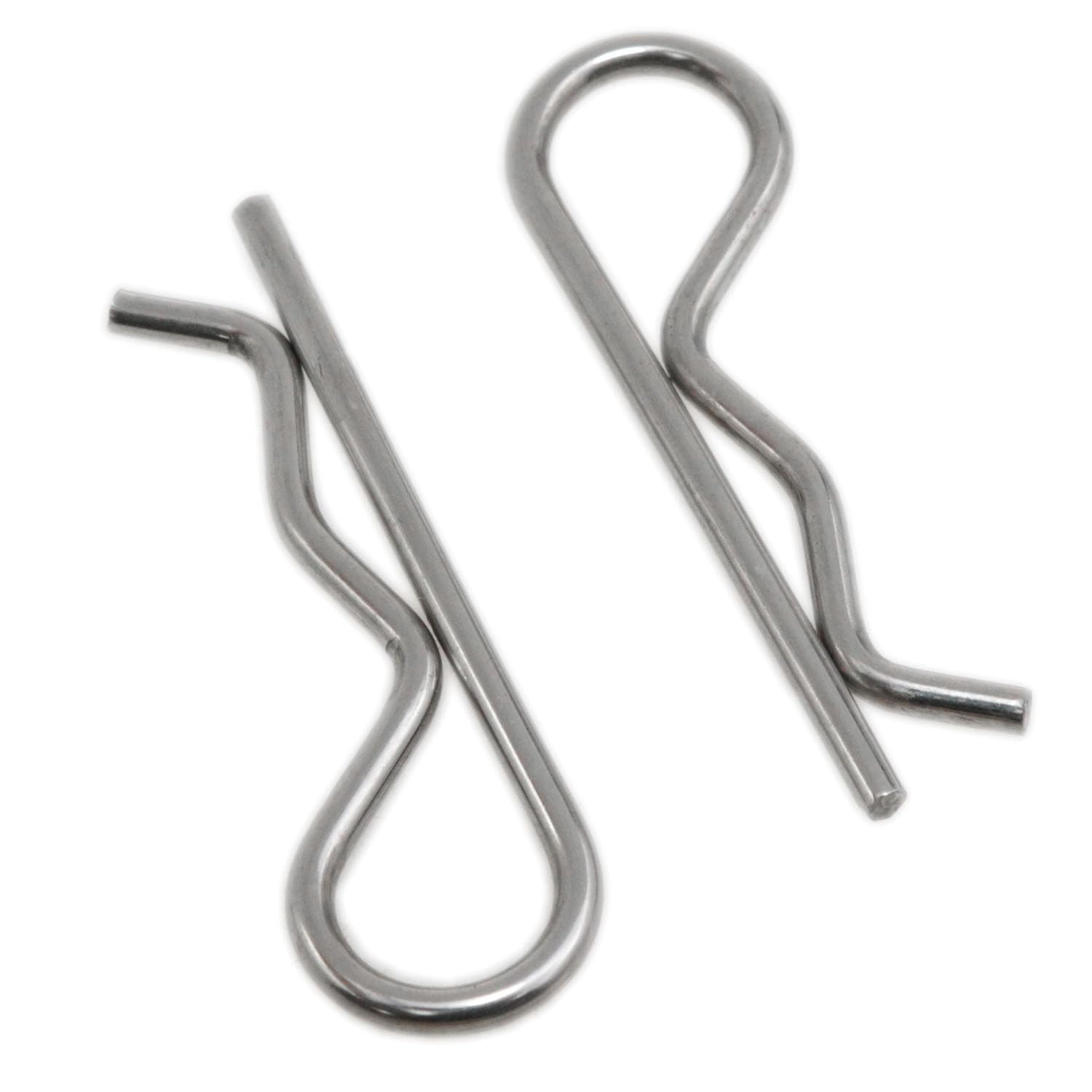 yukata Stainless Steel Heavy Duty Hitch Pin Clip M3*60 Cotter Pins R Clips Trailer Gate Spring Pins Fixed Pin for Large Trailer Tractor Mower Cart Truck 20PCS