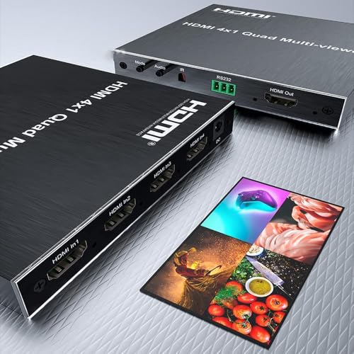 Image of Tobo 4X1 HDMI Multi-viewer Quad Screen Real Time Multiviewer with HDMI Seamless Switcher Function Full 1080P and 3D-TD-500H