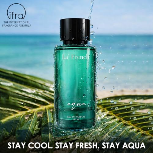 Image of La French Aqua Unisex Perfume 100ml | Eau De Parfum | Long-Lasting Bold Fragrance with Lemon, Patchouli & Clove Notes | Premium Perfume for Men & Women