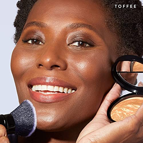 Laura Geller New York Award-Winning Baked Balance-N-Brighten Color Correcting Powder Foundation - Toffee - Buildable Light To Medium Coverage - Demi-Matte Natural Finish #TOP4