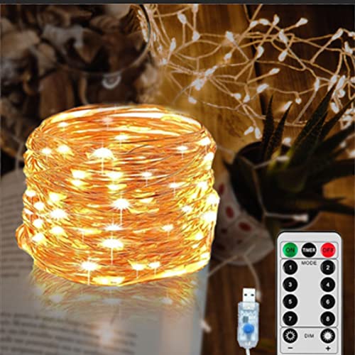 Fairy Lights Plug in,8 Modes 39.4ft USB 120 LED String Lights with Remote,Small Twinkling Lights for Indoor Bedroom Garden Home Party Wedding Patio DIY Valentines Day Decor(1pcs)