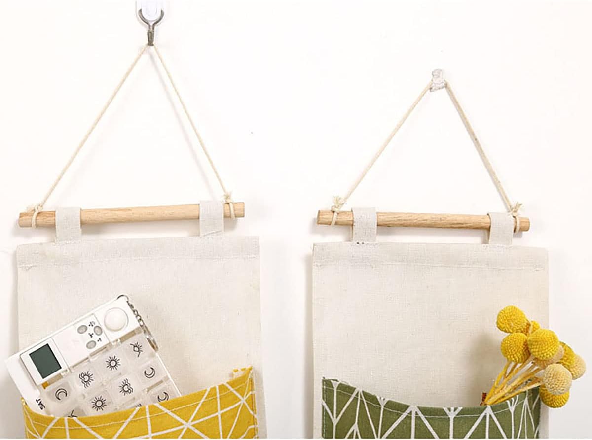 Hanging Storage Bag, Wall Mounted 3 Bags Nursery Storage Bag Over The Door Storage Pockets Fabric Wall Door Closet Hanging Storage Bag Organizer 2 Packs Lovely Arrow01 - Image 3