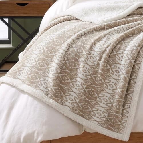 Eddie Bauer - Manta Sherpa Reversible para Cama o Sofá, 50 x 60 miniatura 3