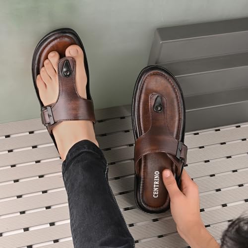 Image of Centrino Sandal for Men | Grip Insole for Stability | Modern Look with Straps | Comfortable Footwear (9775)