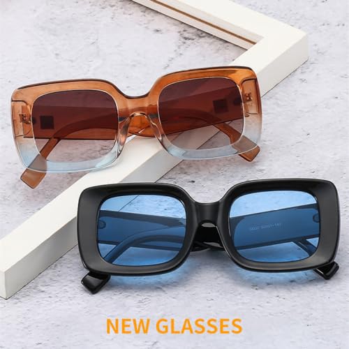 Lunettes de soleil carrées thé léopard pour vos terrasses d'été