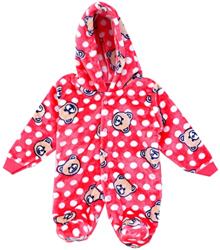 Image of ICABLE Baby Boys Baby Girls Infants Kids Shearing Velvet Full Sleeves Winter Wear Romper Set Overall Set