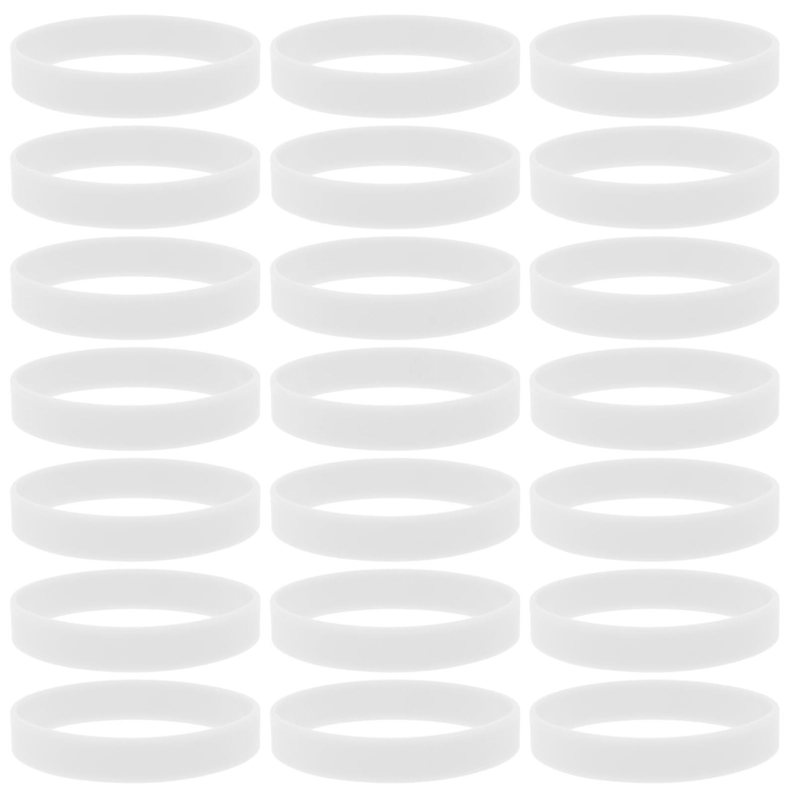 Leuchtendes Silikon Armband 100 Stück, Weiß, für Kinder