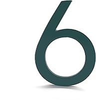 Vista 213 de Montague Metal Products Número de casa moderno de 6 pulgadas, número de casa flotante, fácil de instalar (0, cobre antiguo)