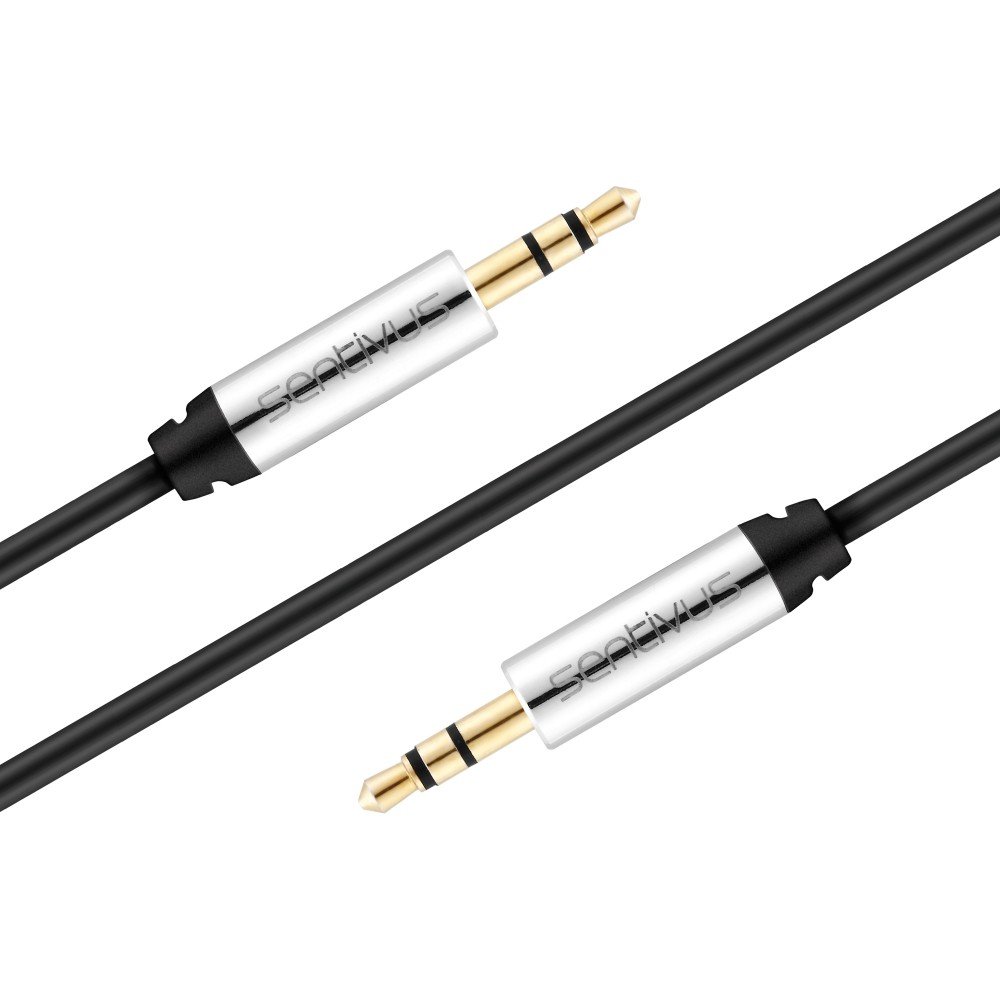 Sentivus AU000 Premium Audio Jack Cable 3.5 mm Male to 3.5 mm Male/Gold-Plated Contacts 3 m Black