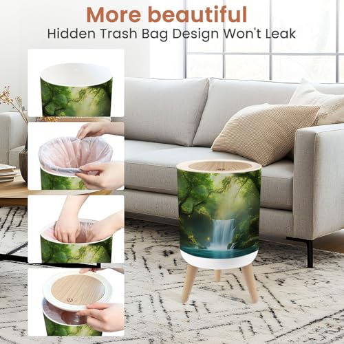 Caneca pequeña redonda con tapa 1.8 galones miniatura 6