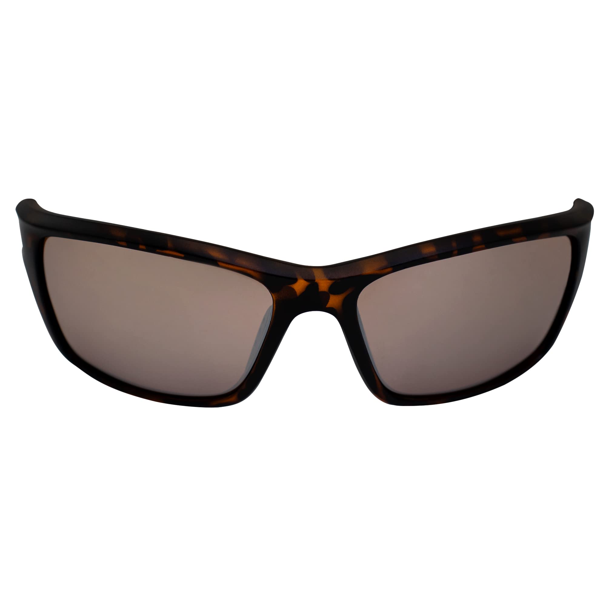 AlterImage Tussle Wraparound Sports & Motorcycle Retro Sunglasses for Men or Women Tortoise Frame w/Coinjected Rubber Temples & Driving Mirror Lenses