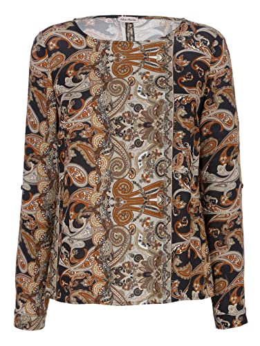 Alba Moda Jerseybluse Erwachsene-Weiblich Figurumspielend Braun, Beige,...