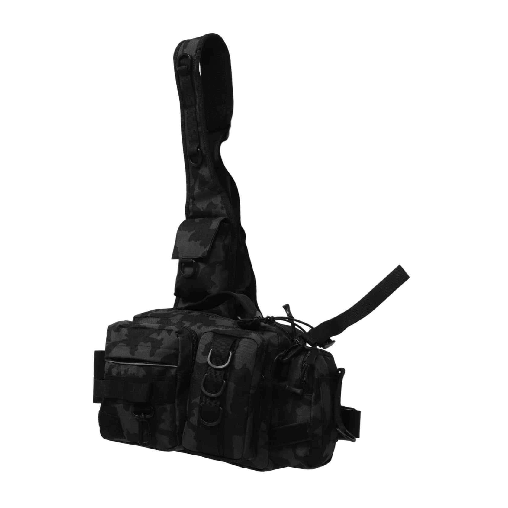 Torba Wędkarska Crossbody z Uchwytem Sprzęt Lekka Torba Ramię Plecak Do Przechowywania Akcesoriów Wędkarskich Idealna Do Wędkowania Pieszych Wędrówek i Biwakowania