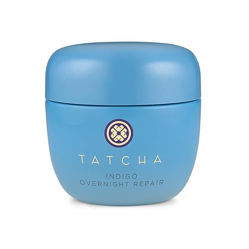 TATCHA Indigo Overnight Repair | Crema facial y tratamiento de suero, crema de noche sin fragancia, 1.7 fl oz | 1.7 oz