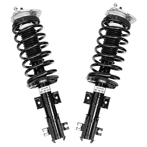 Image of Detroit Axle - Struts Shock Absorbers for Volvo V70 S70 C70 850, Front 2 Complete Struts w /Coil Spring 2 Sway Bar Links 2 Rear Shock Absorbers Replacement Ready Struts : without Electronic Suspension