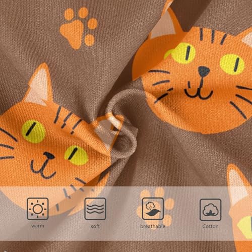 Cotton Girls Underwear Toddler Orange Cat Fish Cute Cute Panties Girl Pattern Briefs Undies Kids 2t3