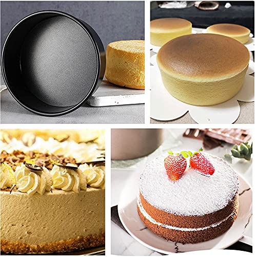 Xzjmy 2 Pack 5 Inch Black Cake Pan, Mini Cake Pan, Round Aluminum Cake Pan, Used For Family Gatherings To Bake Mini Cake Pizza, Quiche #TOP3