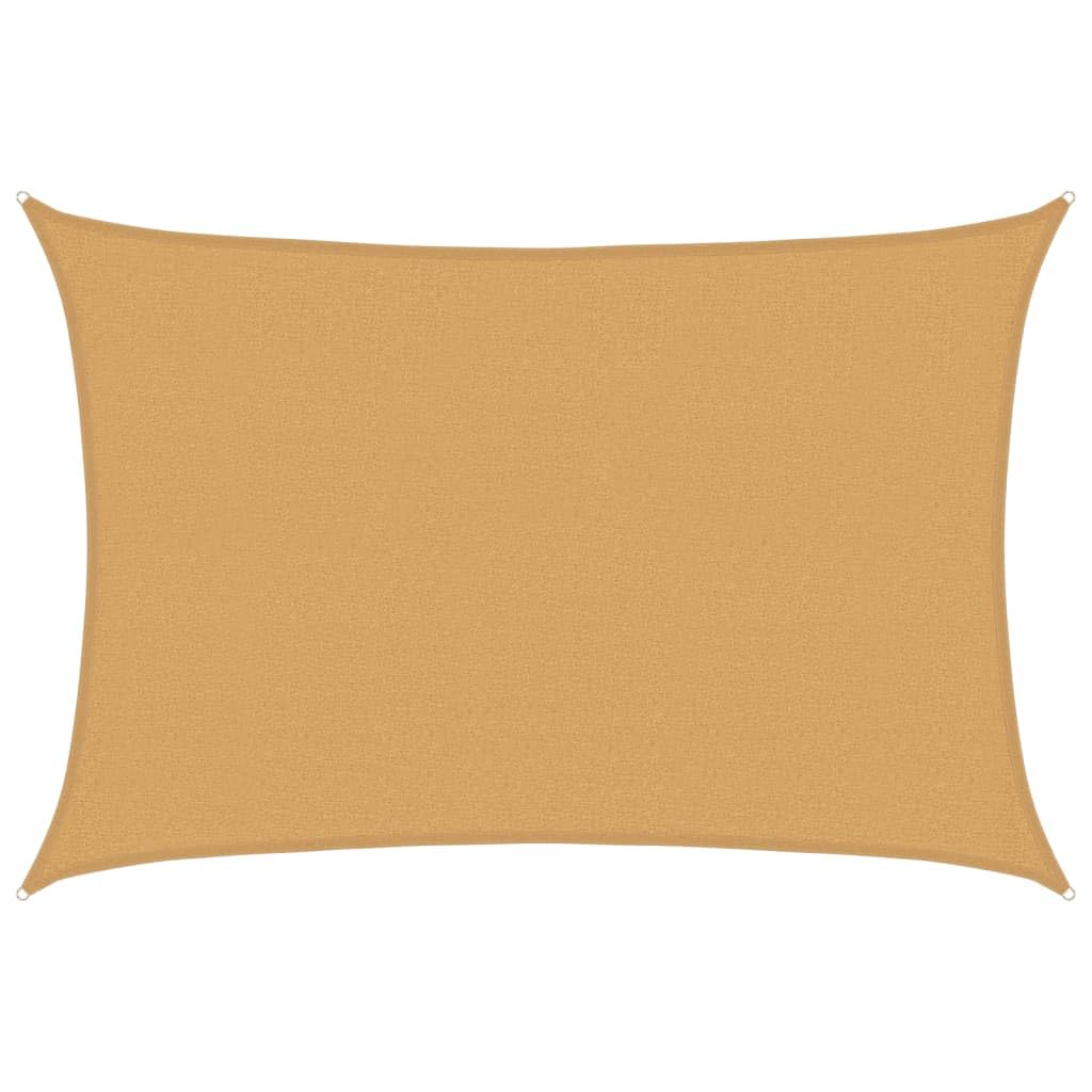 Voile d'ombrage respirant anti-UV en PEHD 160g/m² couleur sable