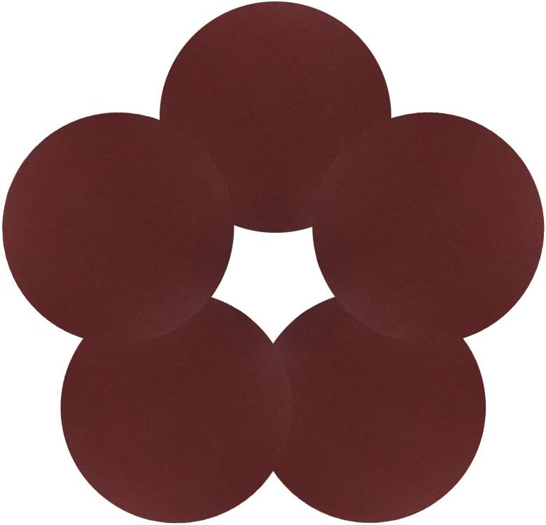 Utoolmart PSA Sanding Discs, 9-inch Self Stick Adhesive Back Sandpaper, 60/80/100/120/180/240/400/800 Grit No-Hole Aluminum Oxide Sanding Paper, for Random Orbital Sander, Wood Metal Polishing, 5 Set