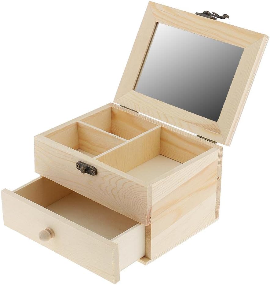 LoveinDIY Unfinished Wood Jewelry Organizer Holder