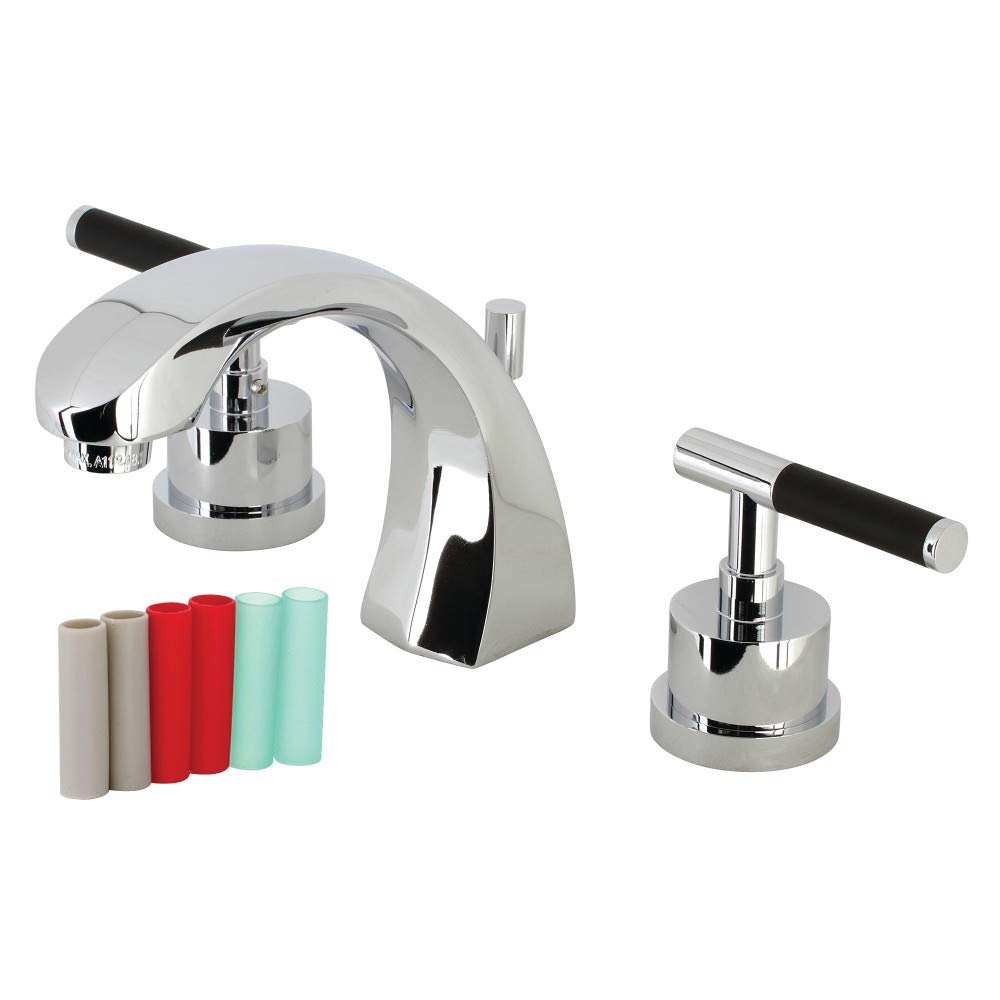 Robinet de salle de bain widespread chrome poli Kaiser Kingston Brass