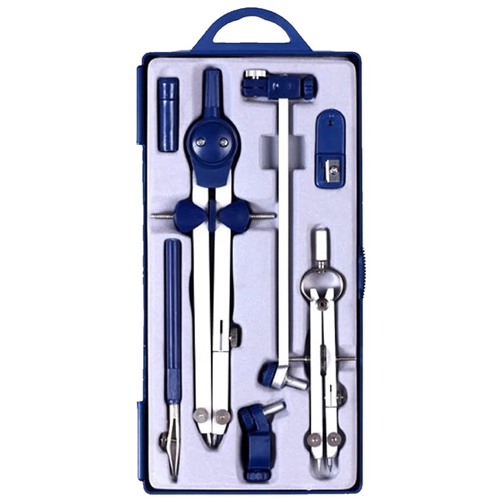 9 Piece Drawing Compass Geometry Set Tool Drawing Tool Compass for Geometry for Drawing, Mathematics, Drawing, Engineer Tool