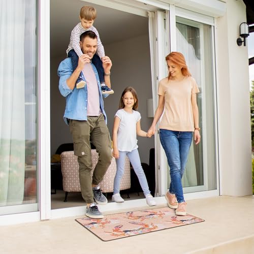 WTOGQ Nautical Door Mat, Coastal Beach Welcome Mat, Crab Decor, Ocean Beachy Nautical Summer Front Door Porch Indoor Outdoor Entrance, Coastal Outdoor Decor, Beachy Beach House Decor,17X29 Inches - Image 4