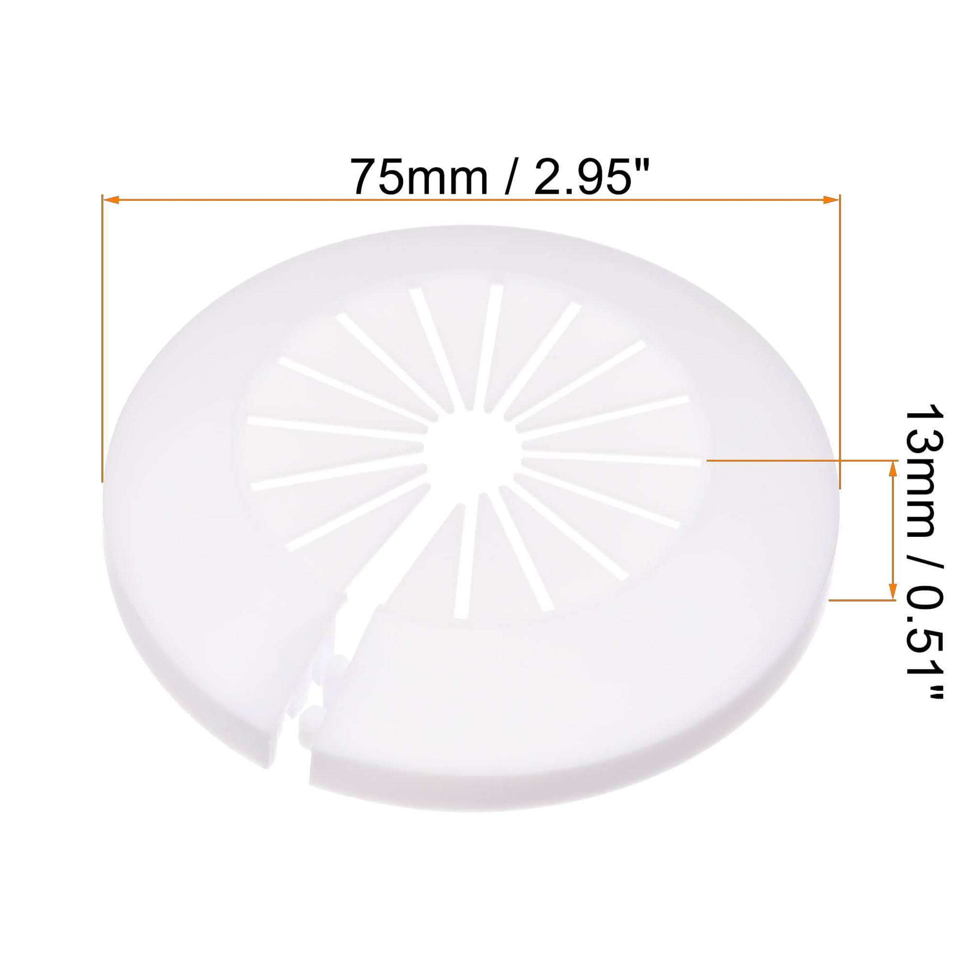 TOP-VIGOR 4pcs 15mm-40mm Pipe Cover Decoration, PP Plastic Escutcheon Pipe Collar for Water Pipe Drain Line - Image 2
