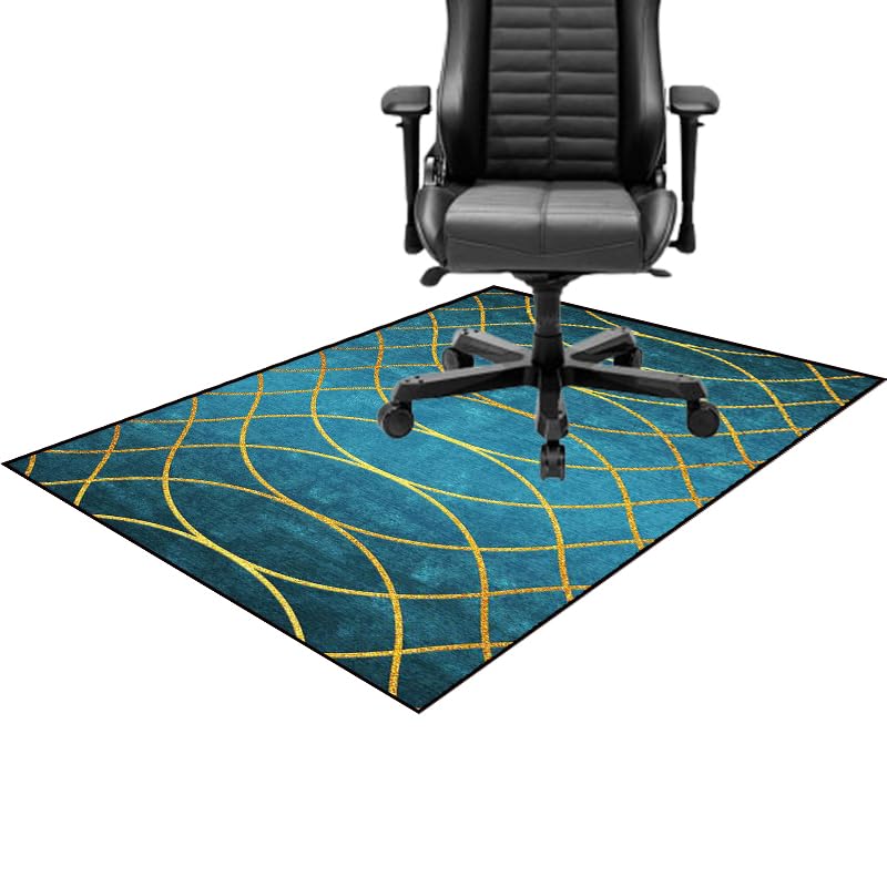 CCTSA 90 x 100 CM Chair Mat For Carpeted Floor,Office Chair Mat,Gaming Chair Mat,Multi-Purpose Carpet Protector,Desk Chair For Carpeted And Hardwood Floor,Protects Floors,Round Floor Mat