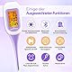 Easy@Home Basalthermometer Fruchtbarkeitsthermometer Bluetooth zur Zykluskontrolle/Kinderwunsch mit Premom APP, Thermometer mit Auto BBT Sync, Oranger Hintergrundbeleuchtung LCD-Anzeige, lila